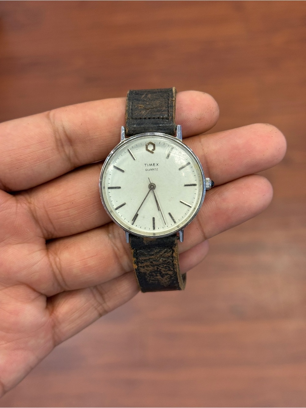 Timex Vintage Quartz White Face  Q Quantum M Cell Men’s Watch